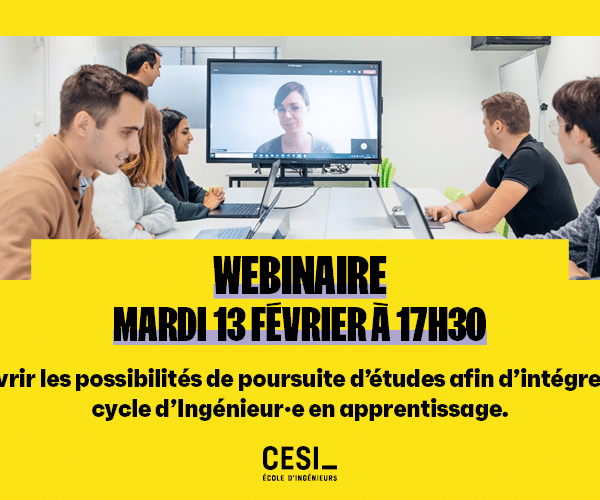 Webinaire : Etudes d’Ingénieur·e en apprentissage après un Bachelor Universitaire de Technologie (BUT)