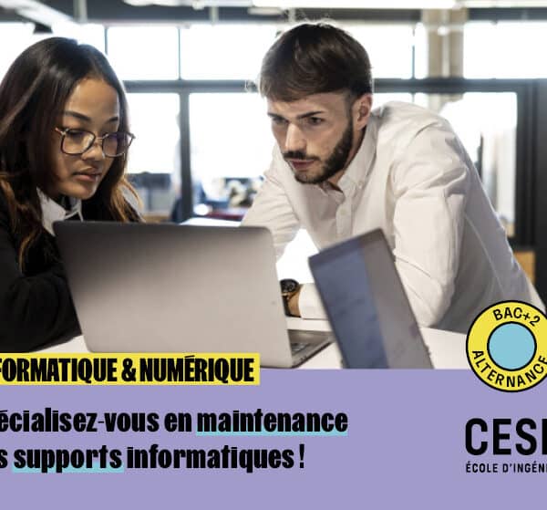 Webinaire d’information : Bac +2 Gestionnaire en maintenance & support informatique sur les campus CESI d’Arras et Rouen
